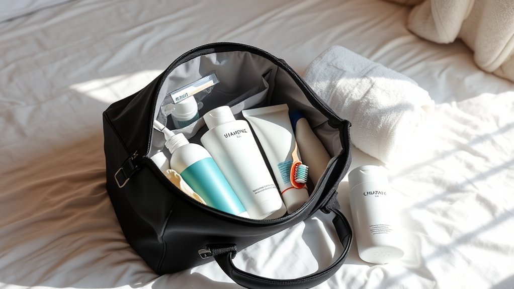 essential toiletries and comfort