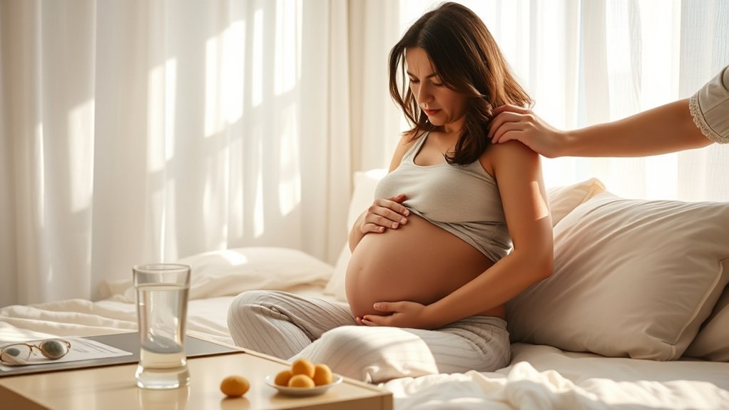 pregnancy choking and gagging relief
