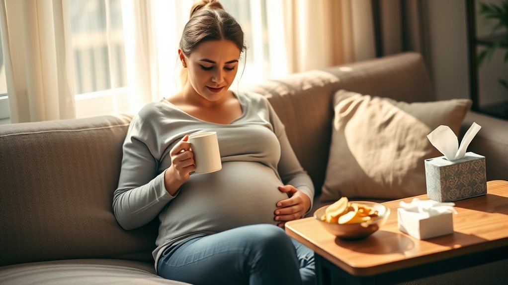 pregnancy hiccups and sneezing relief