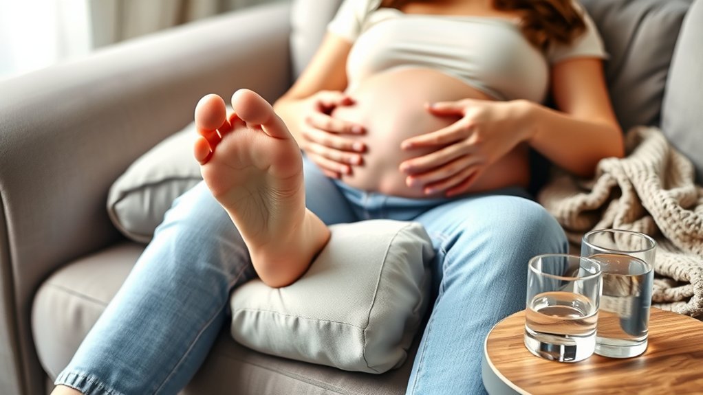 pregnancy related fluid retention swelling