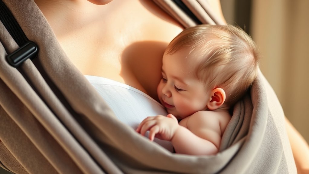 breastfeeding while babywearing