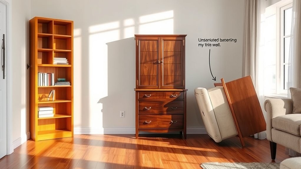secure furniture safely anchored