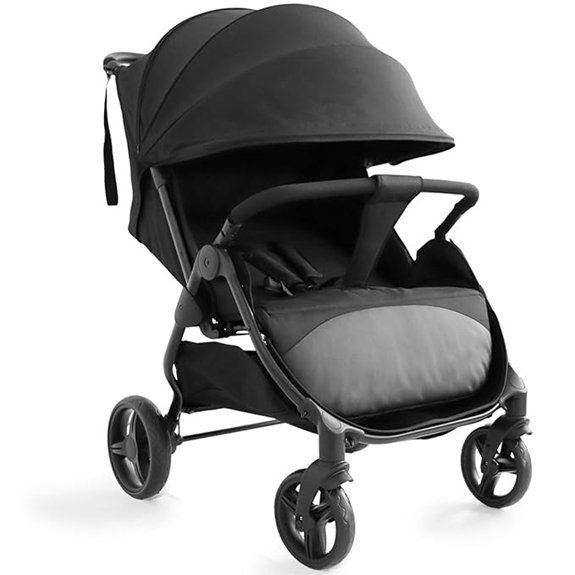 Lvvbaby Compact Baby Stroller with Adjustable Canopy