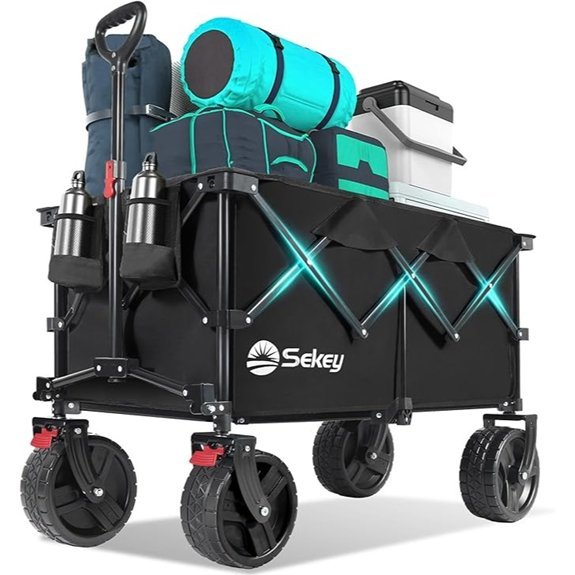Sekey 220L Foldable Wagon with All-Terrain Wheels