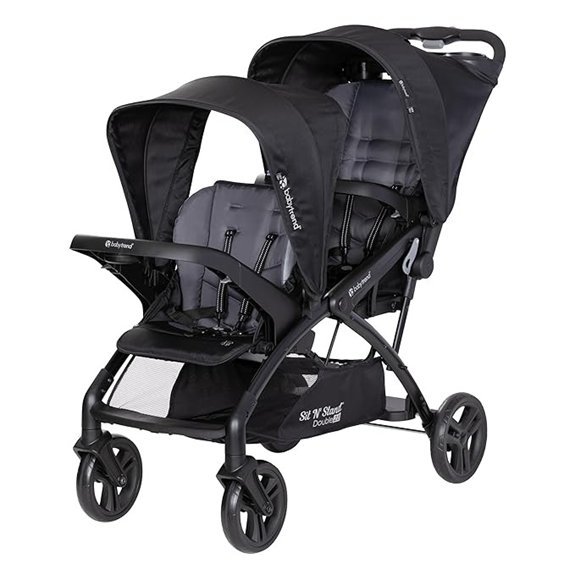 Baby Trend Sit N' Stand® Double 2.0 Stroller Dash Black