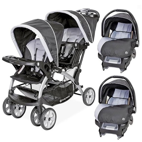 Baby Trend Double Stroller & Car Seat Combo Set