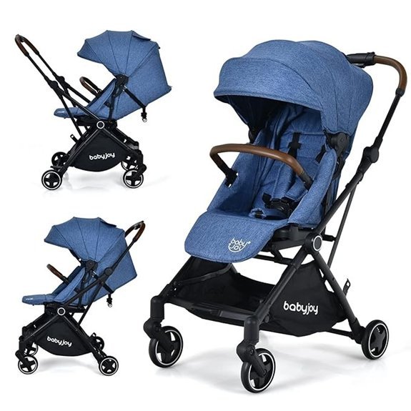 BABY JOY Foldable High-Landscape Infant Stroller (Blue)