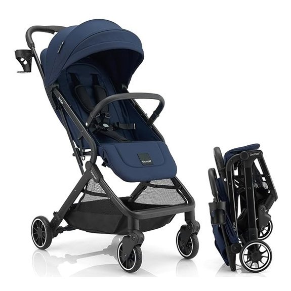 Compact Fold Lightweight Baby Stroller with UPF50+ Canopy