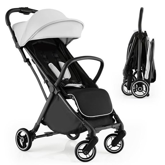 HONEY JOY Lightweight Compact Baby Stroller (Gray)