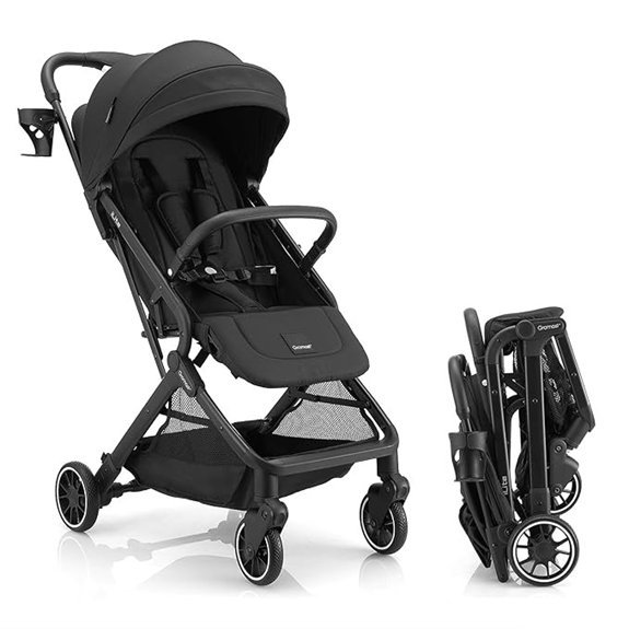 Compact Fold Lightweight Baby Stroller - Black