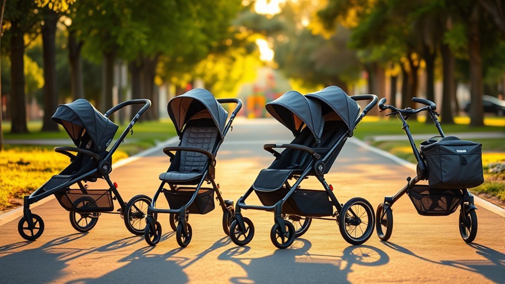 lightweight smooth riding double strollers