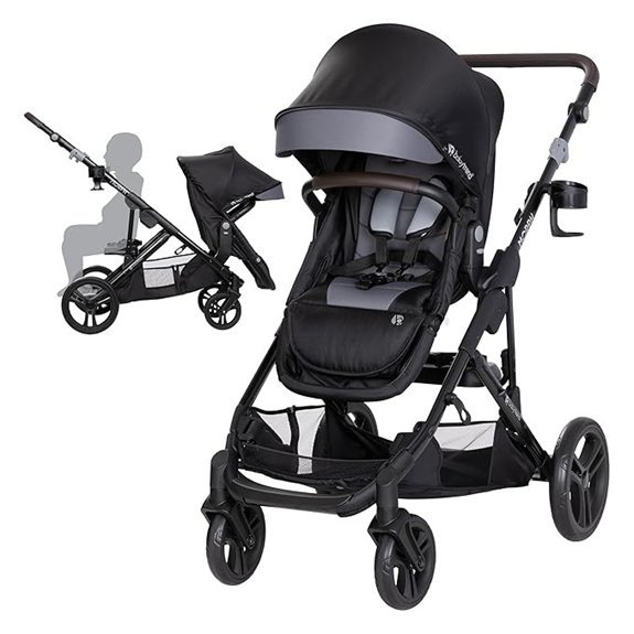 Baby Trend Morph Single to Double Modular Stroller Dash Black