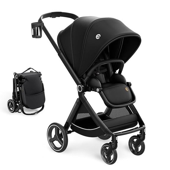 EMU Reversible Full-Size Baby Stroller (Black)