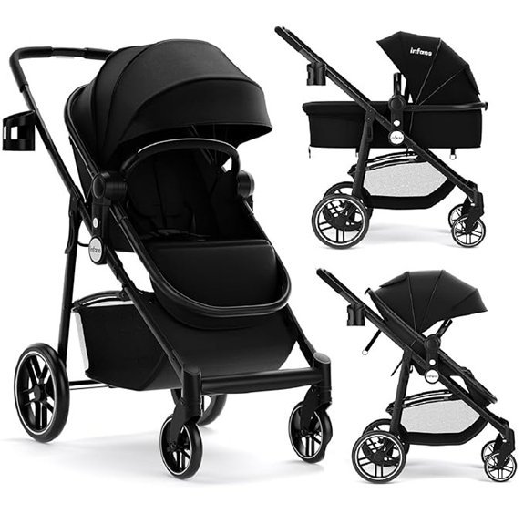 INFANS 2-in-1 Reversible Infant Stroller & Bassinet