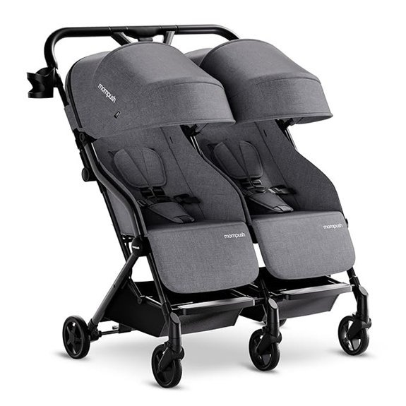 Mompush Lithe Double Side-by-Side Stroller for Newborns