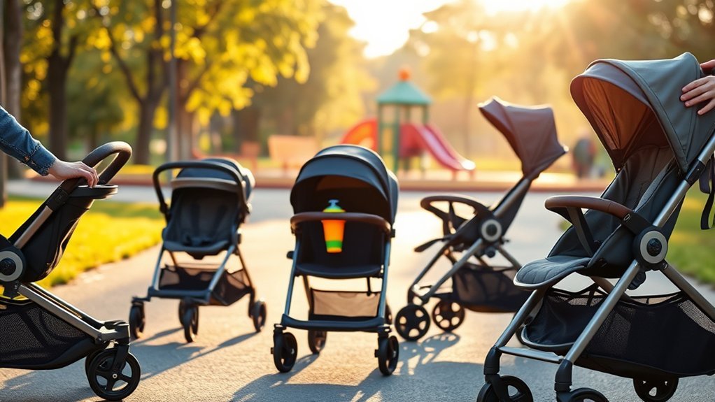 single strollers with snack trays
