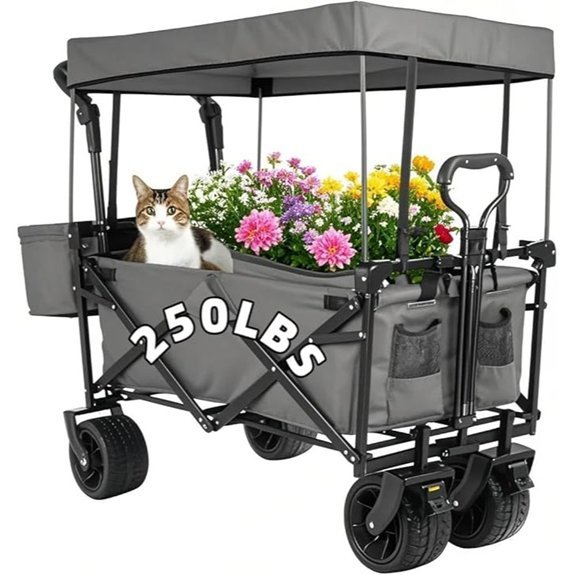 AthLike Extra Large Collapsible Wagon with Canopy