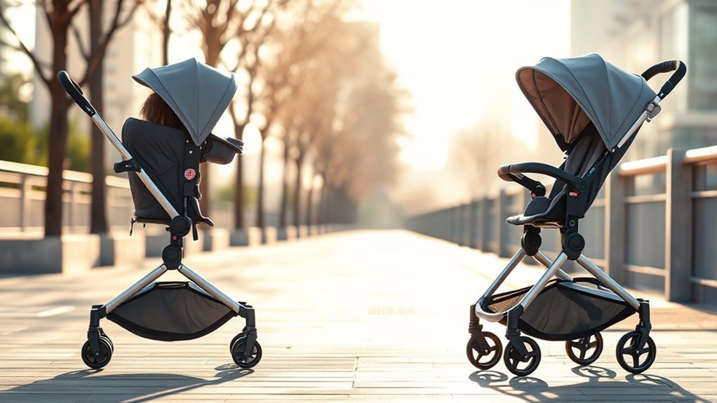 versatile reversible seat strollers