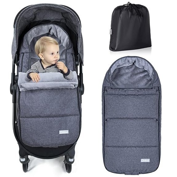 Orzbow Weatherproof Footmuff for Stroller (Black)