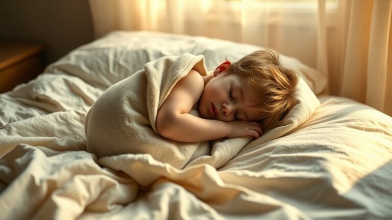 child sleeps fetal position