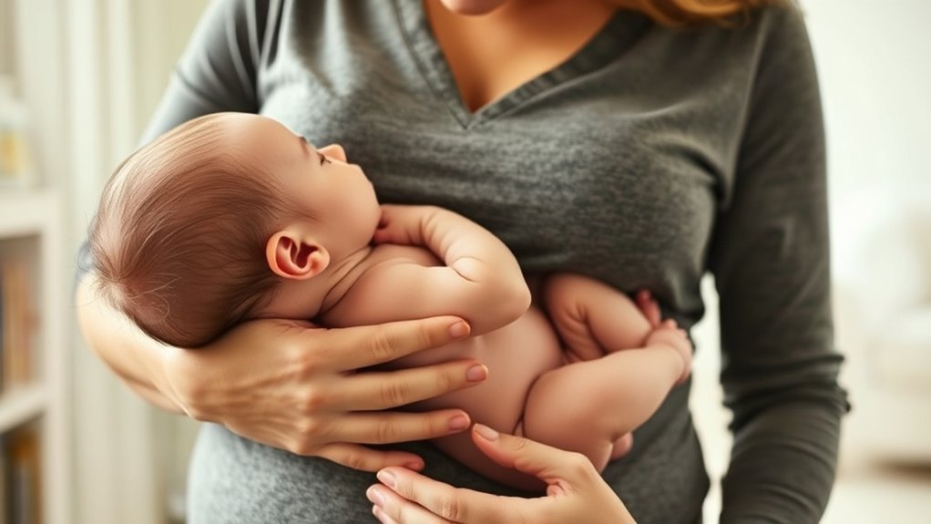 cradle hold reduces spit up