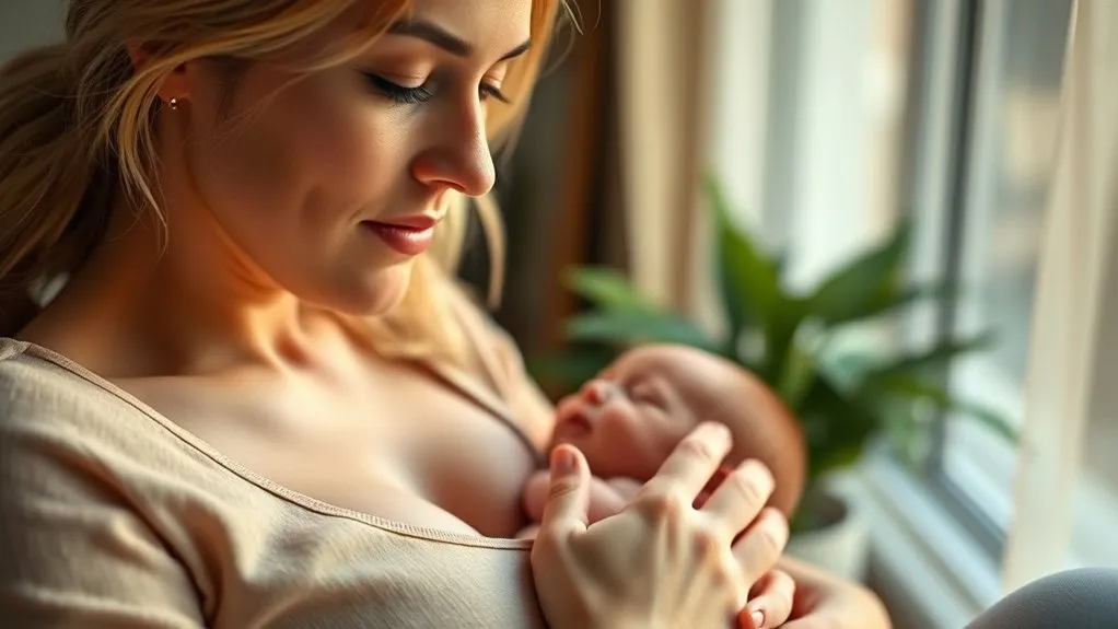 Breast milk let-down during breastfeeding