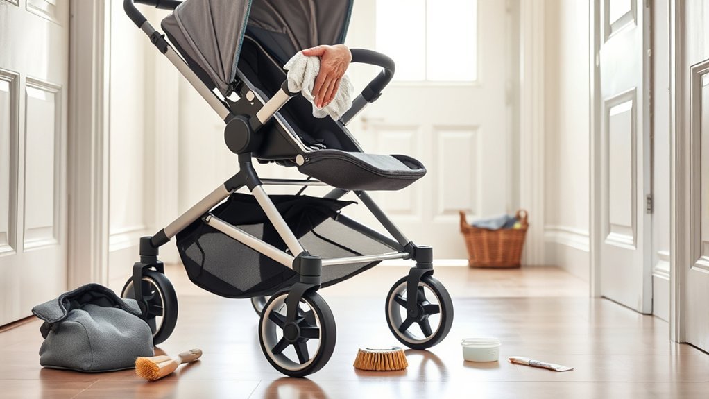 regular stroller cleaning schedule