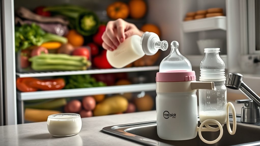 store milk discard leftovers