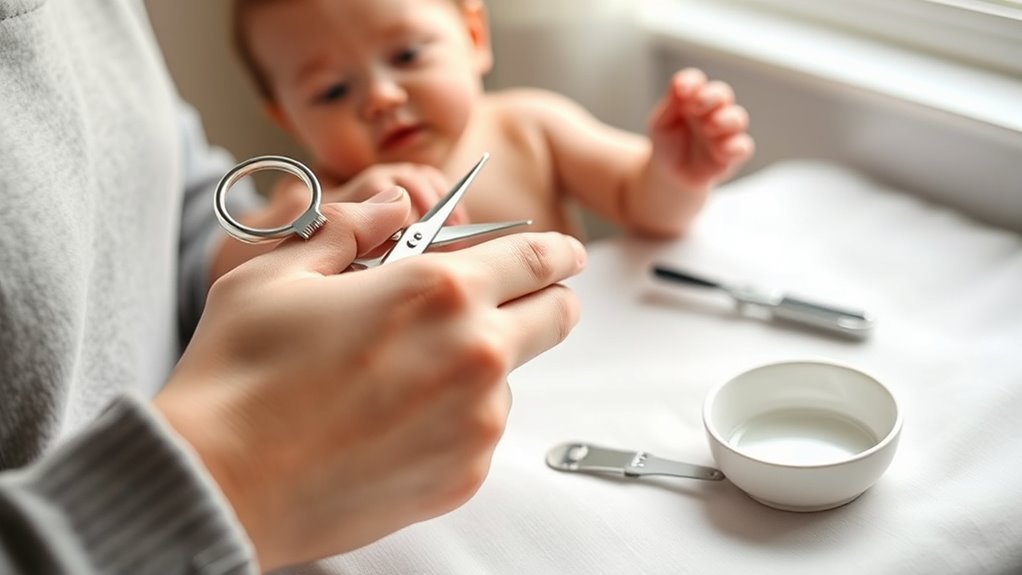 trim baby nails safely