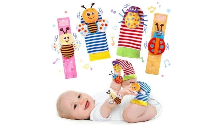 adorable baby wrist rattles