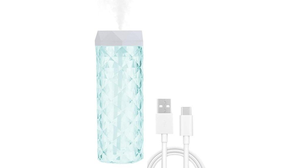 compact usb crystal humidifier