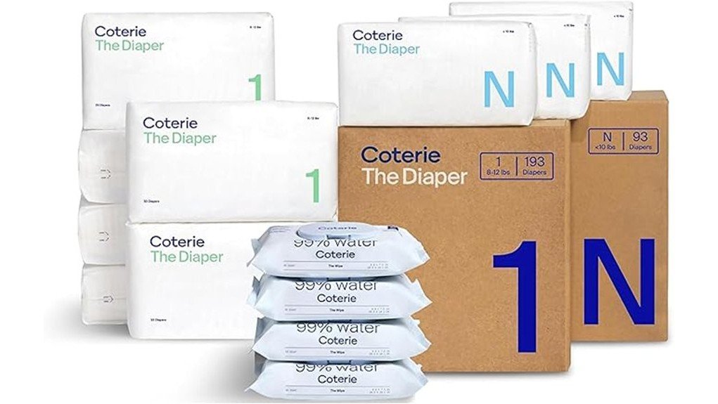coterie wipes and diapers