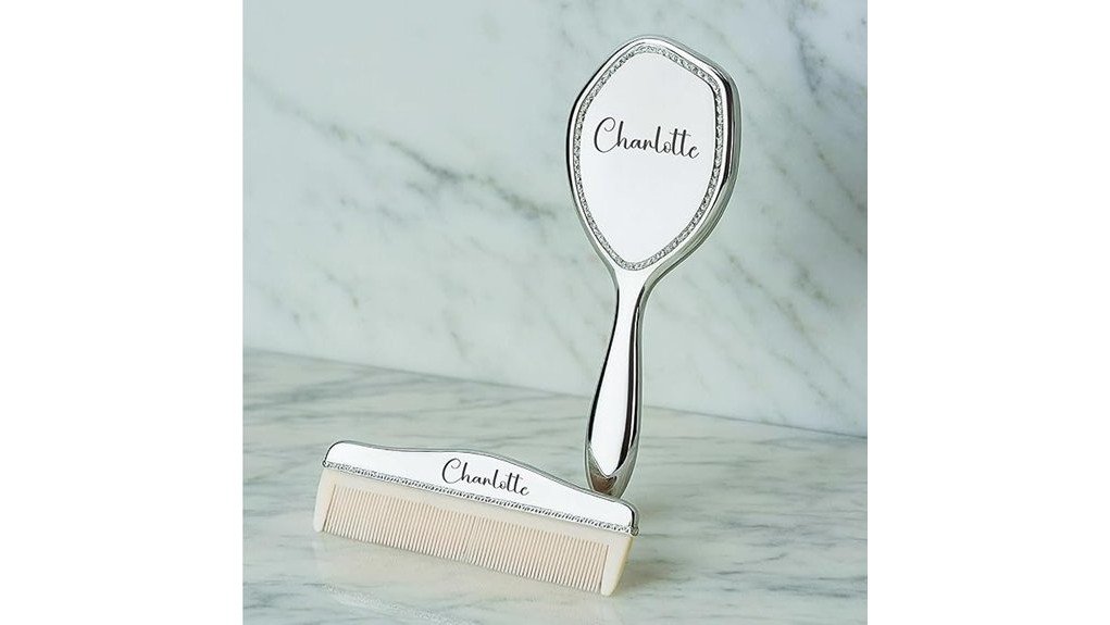 elegant engraved grooming set
