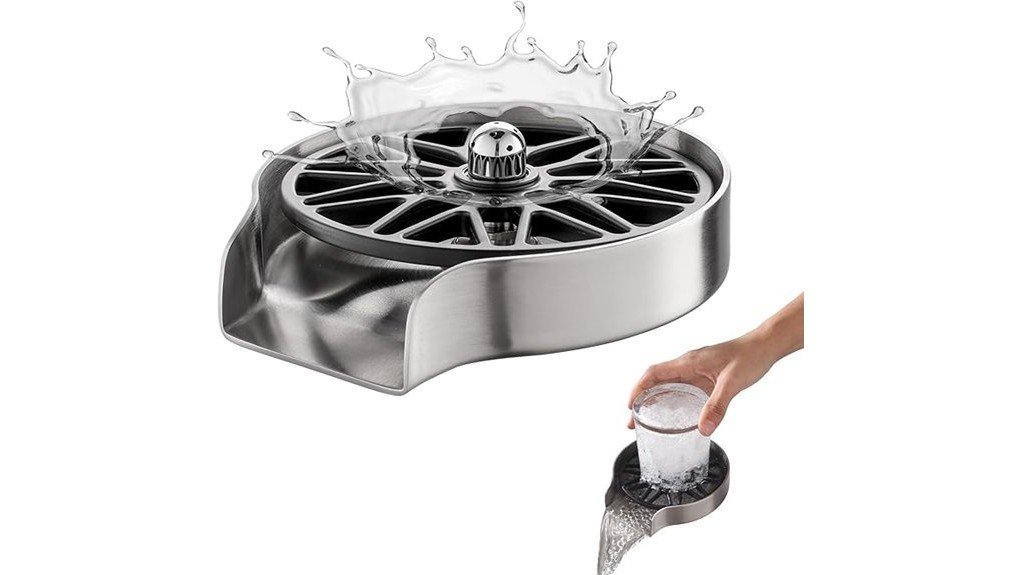 kitchen sink glass rinser