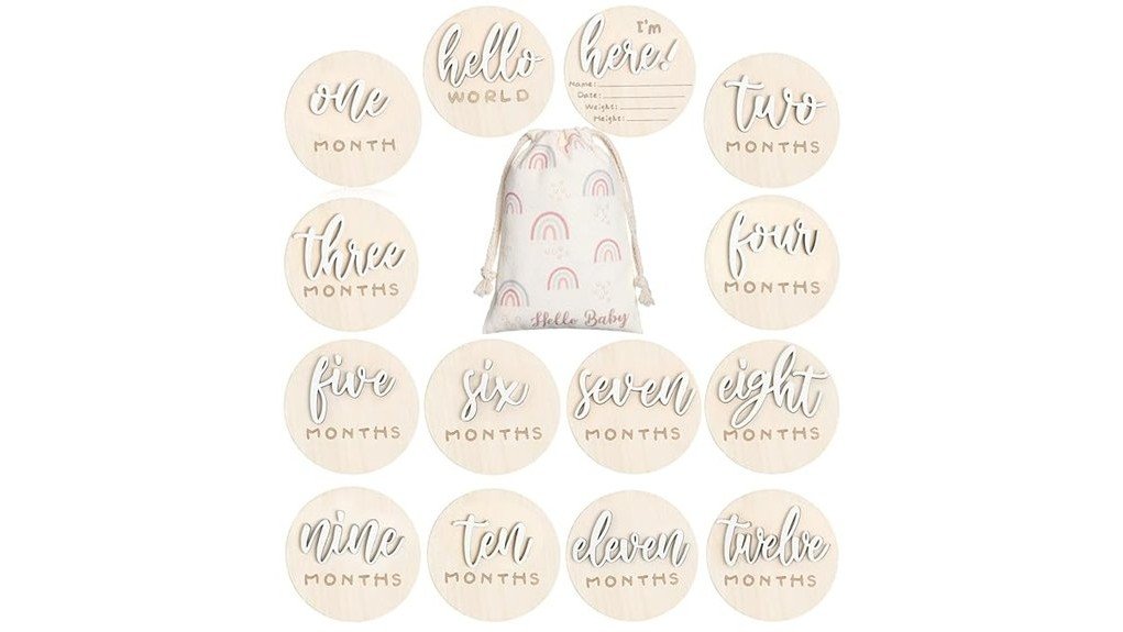 monthly milestone card set