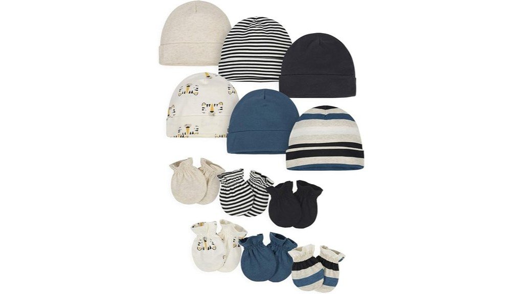 onesies cap and mitten set