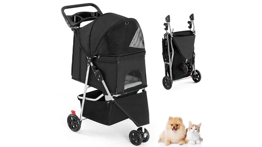 pet stroller with features