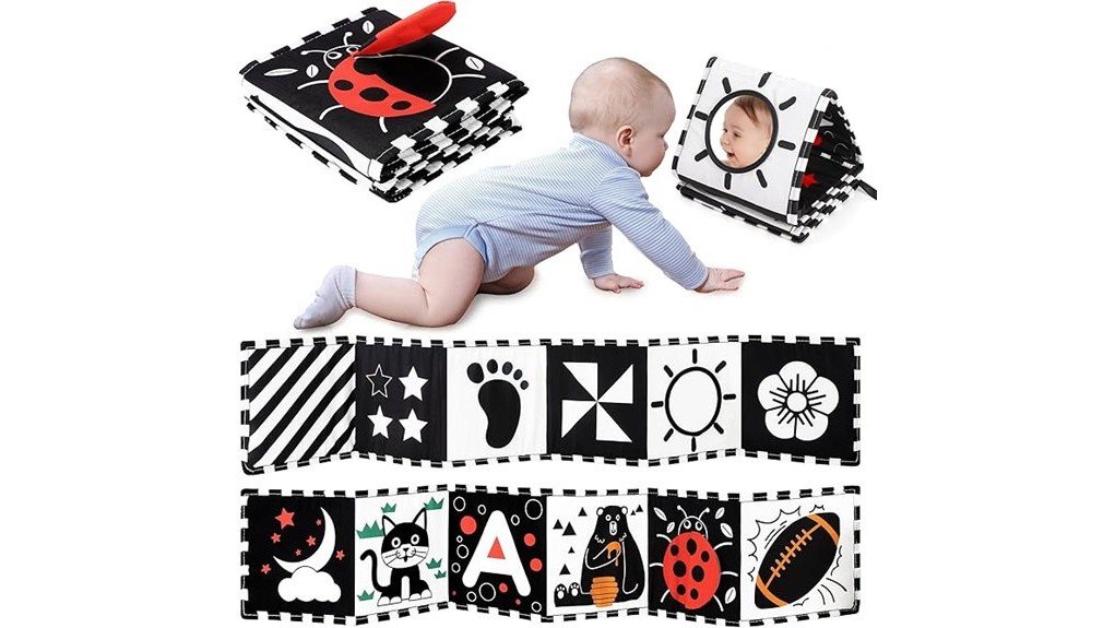 stylish monochrome infant toy