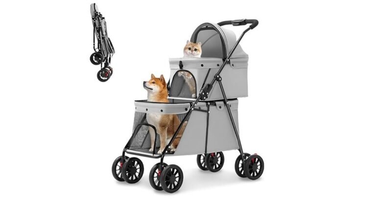 travel friendly double pet stroller