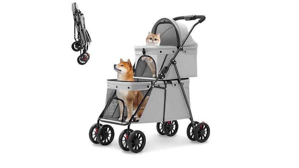 travel friendly double pet stroller