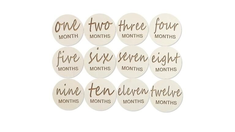 wooden baby milestone cards