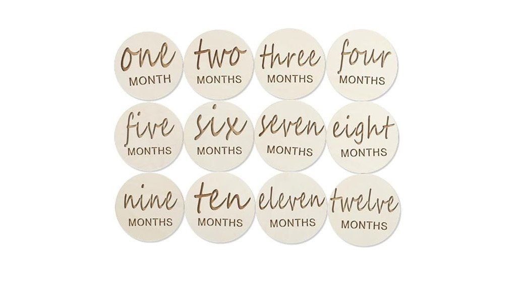 wooden baby milestone cards