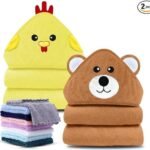 adorable castle themed baby towel