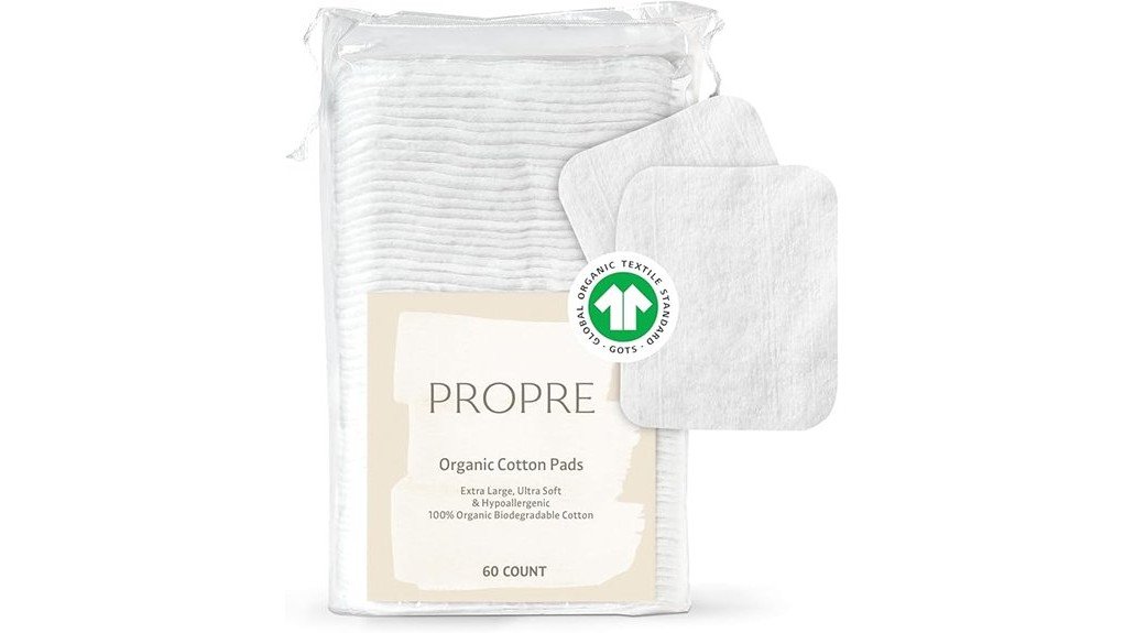 comfortable organic cotton pads