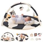 cow themed baby play mat