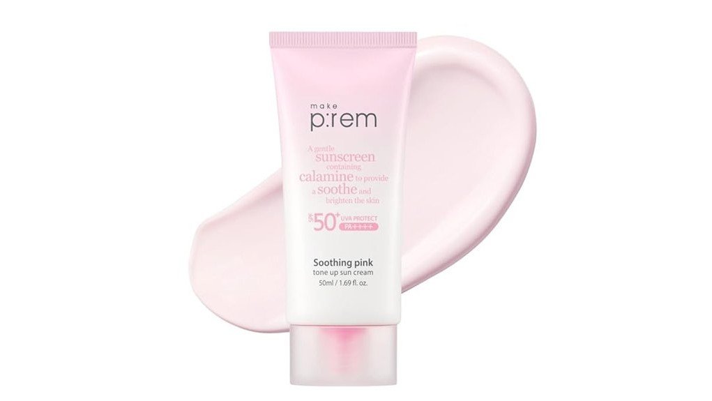 effective soothing pink tinted sunscreen