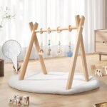 engaging wooden baby gym