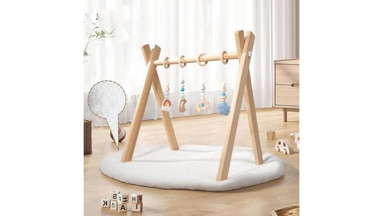engaging wooden baby gym