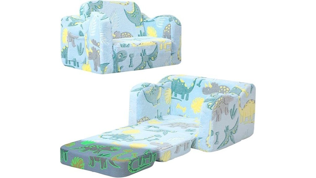 glowing dinosaur kids chair