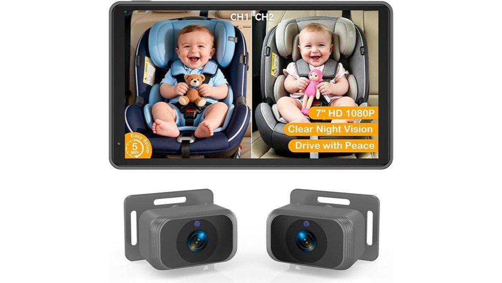 two kid baby car camera